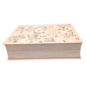 Pooch & Sweetheart STORAGE Box 13.5x10.5 Secret Book BUTTERFLIES Bible Verse New